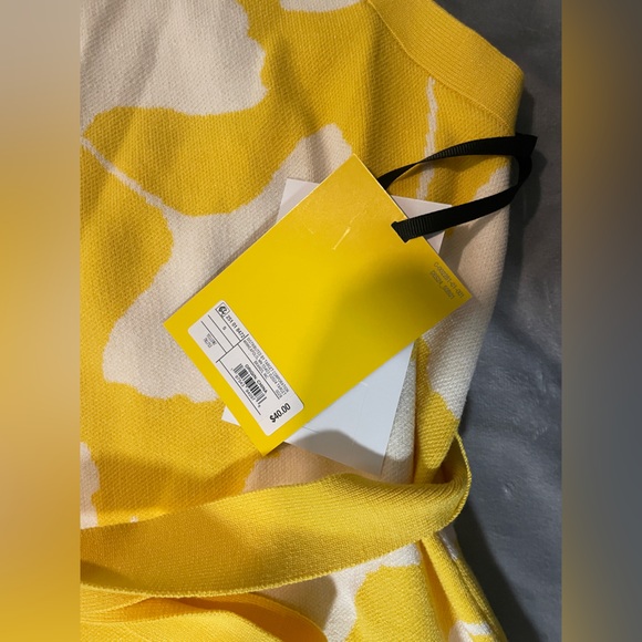 🌼 NWT 🌼 DVF Diane Von Furstenberg x Target Yellow Halter Tie-Neck Ginkgo Dress - Picture 8 of 11